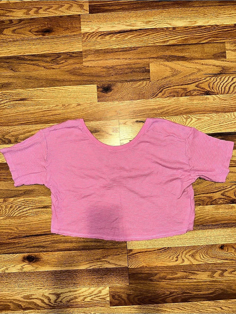 Aerie Women’s Waffle Knit Twist Back Crop Top Reversible Size Medium